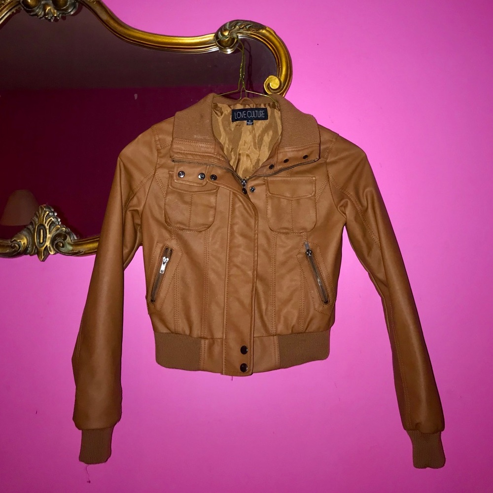 faux leather jacket